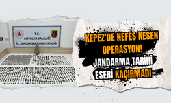 Kepez'de nefes kesen operasyon! Jandarma Tarihi Eseri kaçırmadı