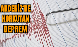 Akdeniz'de Korkutan Deprem