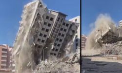 Hatay İskenderun'da 15 katlı bina böyle yıkıldı