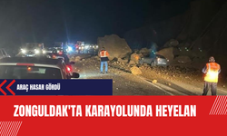 Zonguldak'ta Karayolunda Heyelan