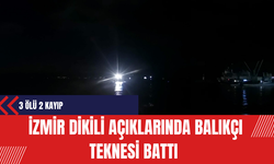 İzmir Dikili Açıklarında Balıkçı Teknesi Battı