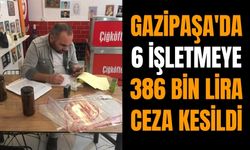 Gazipaşa'da 6 işletmeye 386 bin lira ceza kesildi