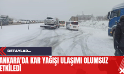 Ankara'da Kar Yağışı Ulaşımı Olumsuz Etkiledi