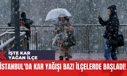 İstanbul'da Kar Yağışı Bazı İlçelerde Başladı! İşte Kar Yağan İlçe