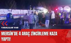 Mersin'de 4 araç zincirleme kaza yaptı