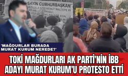TOKİ mağdurları AKP'nin İBB adayı Murat Kurum'u protesto etti