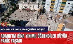 Adana'da bina yıkımı! Öğrenciler panik yaşadı