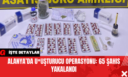 Alanya’da U*uşturucu Operasyonu: 65 Şahıs Yakalandı
