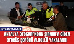 Antalya Otogarı'ndan Şırnak'a giden otobüs şoförü alkollü yakalandı