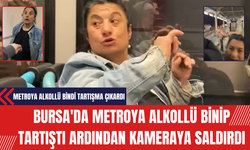 Bursa'da Metroya Alkollü Binip Tartıştı Ardından Kameraya Saldırdı