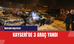 Kayseri'de 3 Araç yandı