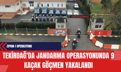 Tekirdağ'da Jandarma Operasyonunda 9 Kaçak Göçmen Yakalandı