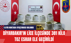 Diyarbakır'ın Lice İlçesinde 381 Kilo Toz Esrar Ele Geçirildi