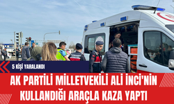 AK Partili Milletvekili Ali İnci'nin Kullandığı Araçla Kaza: 5 Kişi Yaralandı