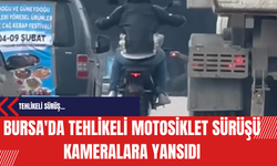 Bursa'da Tehlikeli Motosiklet Sürüşü Kameralara Yansıdı