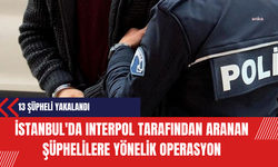 İstanbul'da Interpol tarafından aranan şüphelilere yönelik operasyon: 13 şüpheli yakalandı