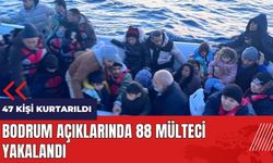 Bodrum açıklarında 88 mülteci yakalandı