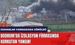 Bodrum'da izolasyon firmasında korkutan yangın!