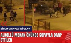 Burdur'da alkollü mekan önünde darp ettiler! O anlar kamerada
