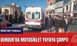 Burdur'da motosiklet yayaya çarptı