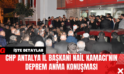 CHP Antalya İl Başkanı Nail Kamacı’nın Deprem Anma Konuşması