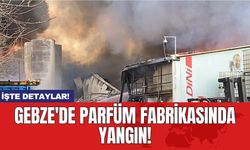 Gebze'de parfüm fabrikasında yangın!