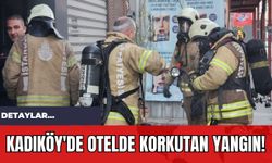 Kadıköy'de otelde korkutan yangın!