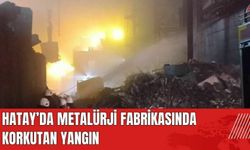 Hatay'da metalürji fabrikasında korkutan yangın