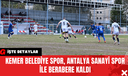 Kemer Belediye Spor Antalya Sanayi Spor ile Berabere Kaldı