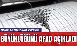 Malatya merkezli deprem! Büyüklüğünü AFAD açıkladı