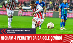 Samsunspor'un penaltı başarısı: Ntcham 4 penaltıyı da da gole çevirdi