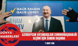 Azerbaycan vatandaşları cumhurbaşkanlığı seçimi için sandık başında