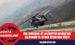 ABD Ordusuna Ait Helikopter Nevada'dan California'ya Gitmek Üzereyken Düştü