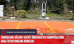 Zonguldak Bülent Ecevit Üniversitesi kampüslerine sarj istasyonları kuruldu