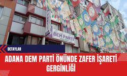 Adana DEM Parti Önünde Zafer İşareti Gerginliği