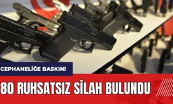 Adana'da cephaneliğe baskın! 80 ruhsatsız silah bulundu
