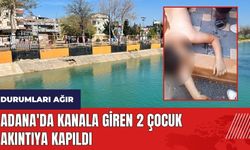 Adana'da kanala giren 2 çocuk akıntıya kapıldı