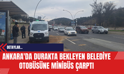 Ankara'da Durakta Bekleyen Belediye Otobüsüne Minibüs Çarptı: 1 Ölü 1 Yaralı