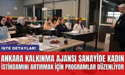 Ankara Kalkınma Ajansı sanayide kadın istihdamını artırmak için programlar düzenliyor