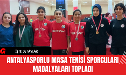 Antalyasporlu Masa Tenisi Sporcuları Madalyaları Topladı
