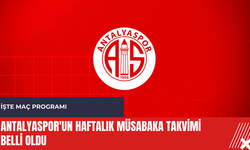 Antalyaspor'un haftalık müsabaka takvimi belli oldu