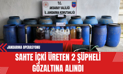 Aksaray'da Jandarmanın Düzenlediği Operasyonla Sahte İçki Üreten 2 Şüpheli Gözaltına Alındı