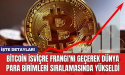 Bitcoin İsviçre Frangı'nı geçerek Dünya para birimleri sıralamasında yükseldi