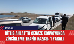 Bitlis Ahlat'ta Cenaze Konvoyunda Zincirleme Trafik Kazası: 1 Yaralı