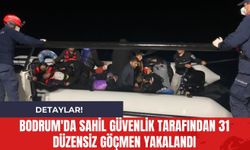 Bodrum'da Sahil Güvenlik Tarafından 31 Düzensiz Göçmen Yakalandı