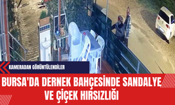 Bursa'da Dernek Bahçesinde Sandalye ve Çiçek Hırsızlığı