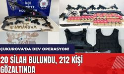 Çukurova'da dev operasyon! 20 silah bulundu, 212 kişi gözaltında