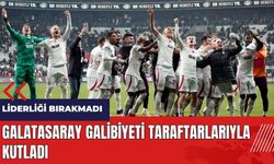 Galatasaray galibiyeti taraftarlarıyla kutladı