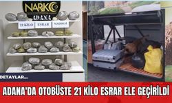 Adana'da Otobüste 21 Kilo Esrar Ele Geçirildi