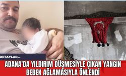 Adana'da Yıldırım Düşmesiyle Çıkan Yangın Bebek Ağlamasıyla Önlendi